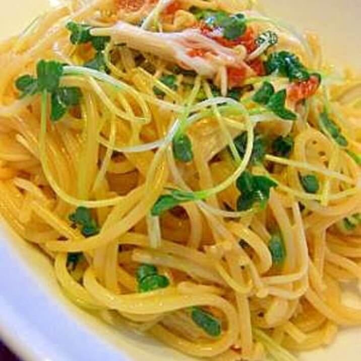 梅干とかいわれのパスタ